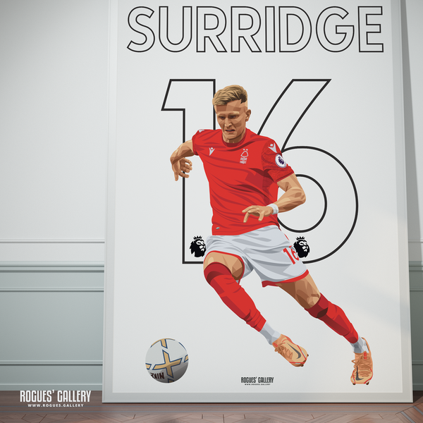Sam Surridge goals Nottingham Forest memorabilia signed poster