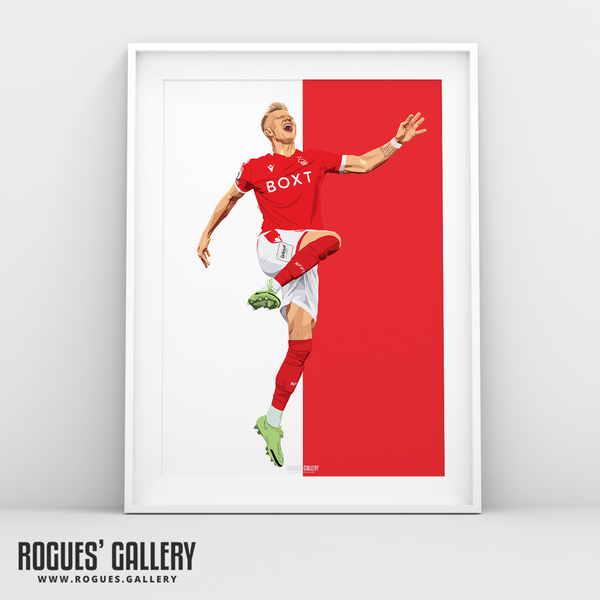 Sam Surridge Nottingham Forest striker goal A3 print