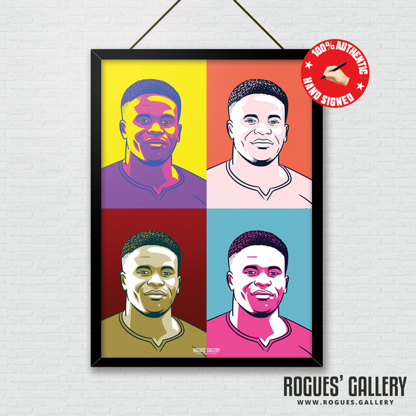 Brice Samba Nottingham Forest keeper Rogues' Gallery A3 pop art