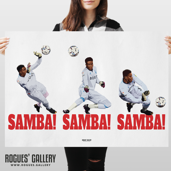 Brice Samba penalty shoot out saves Nottingham Forest play offs A1 print