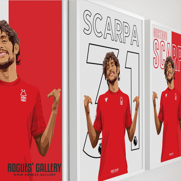 Gustavo Scarpa rare posters best Nottingham Forest 
