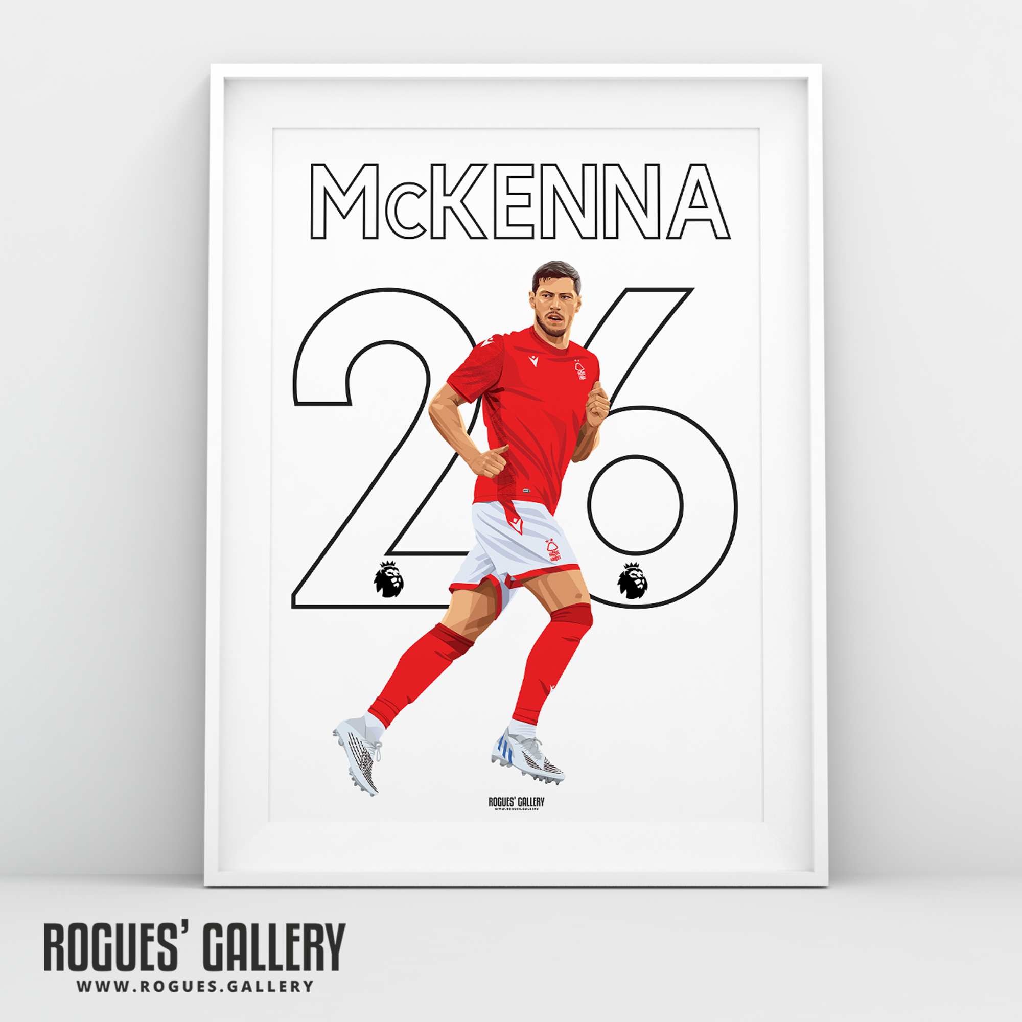 Scott McKenna Nottingham Forest defender A3 print Name Number 26