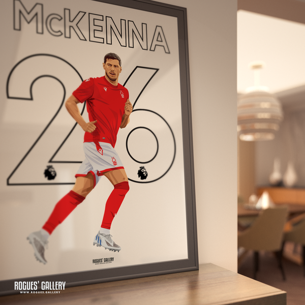 Scott McKenna Nottingham Forest defender poster Name Number 26