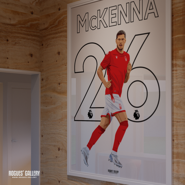 Scott McKenna Nottingham Forest defender A0 print Name Number 26