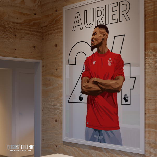 Serge Aurier Nottingham Forest full back A0 print 24