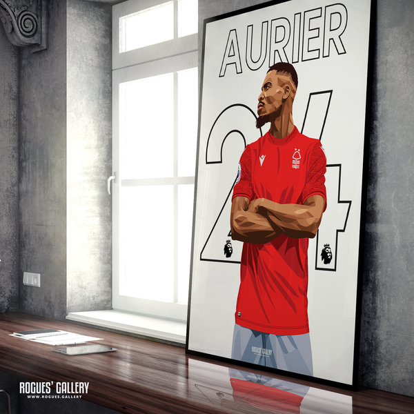 Serge Aurier Nottingham Forest full back A1 print 24