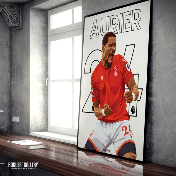 Serge Aurier Nottingham Forest 24 defender A1 print passion