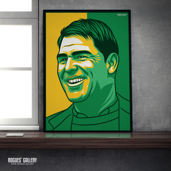 Shane Warne portrait Australia cricket A2 print