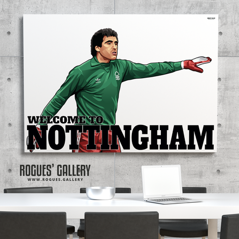 Peter Shilton Nottingham Forest goalkeeper  Welcome To Nottingham NFFC City Ground A0 print