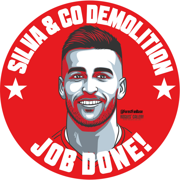 Tiago Silva & Co Demolition Nottingham Forest midfield Jobs sticker #GetBehindTheLads
