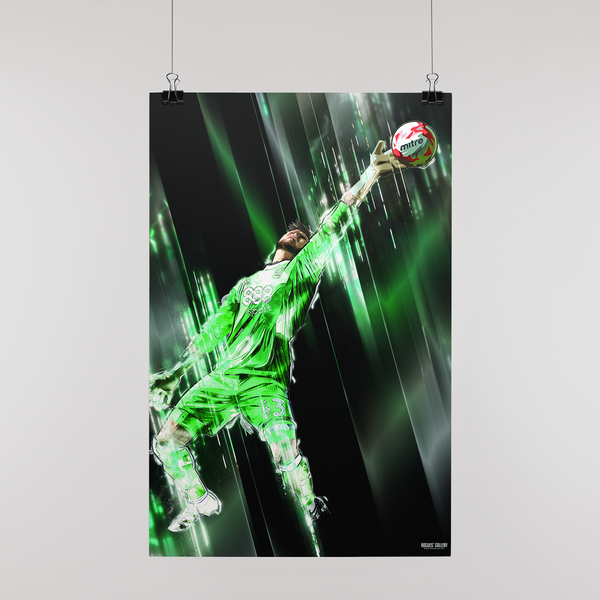 Goalkeeper Jordan Smith Nottingham Forest Ipswich Save Vital Print A3 Mansfield Town