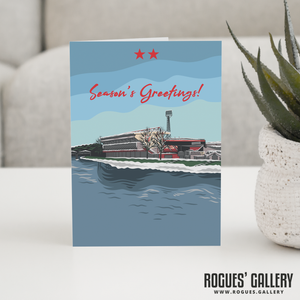 The City Ground Nottingham Forest FC Season's Greetings Card 6x9"