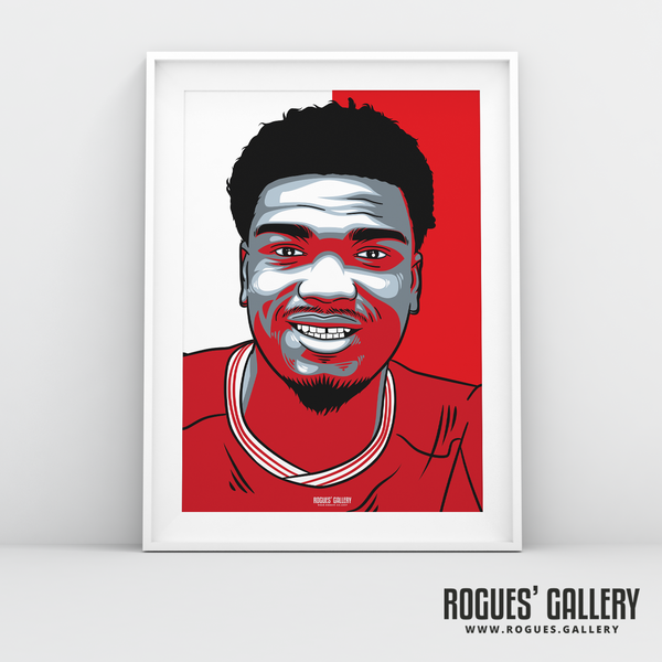 Loic Mbe Soh centre half Nottingham Forest FC The City Ground NFFC A3 print