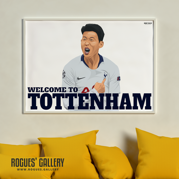 Son Heung-min Spurs THFC South Korean Striker Welcome To Tottenham artwork present limited edition stylish brilliant