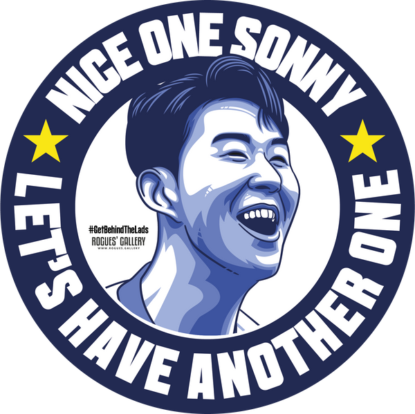 Son Heung-min Nice One Sonny Sticker Tottenham Hotspur Spurs Korean beer mats #GetBehindTheLads