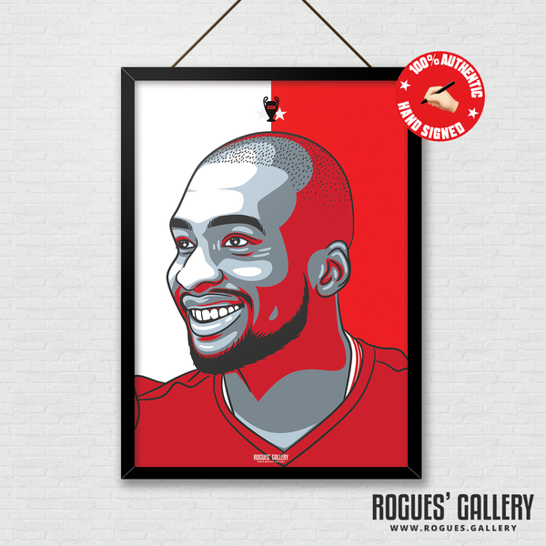 Samba Sow Nottingham Forest midfielder signed red print A3 #GetBehindTheLads 