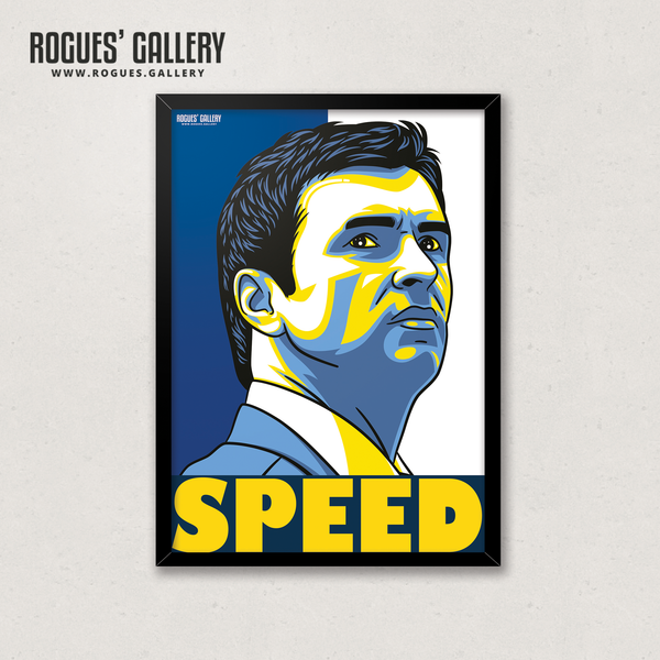 Gary Speed Leeds United manager legend captain A3 print