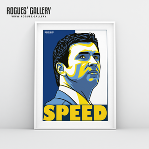 Gary Speed Leeds United Elland Road LUFC midfielder A3 art print