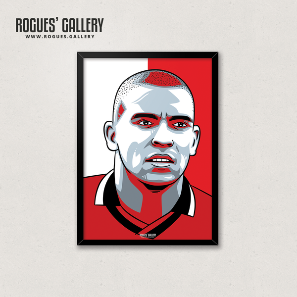 Stan Collymore Trickies NFFC Stanley City Ground Goals Nottingham Forest forward A3 print edits