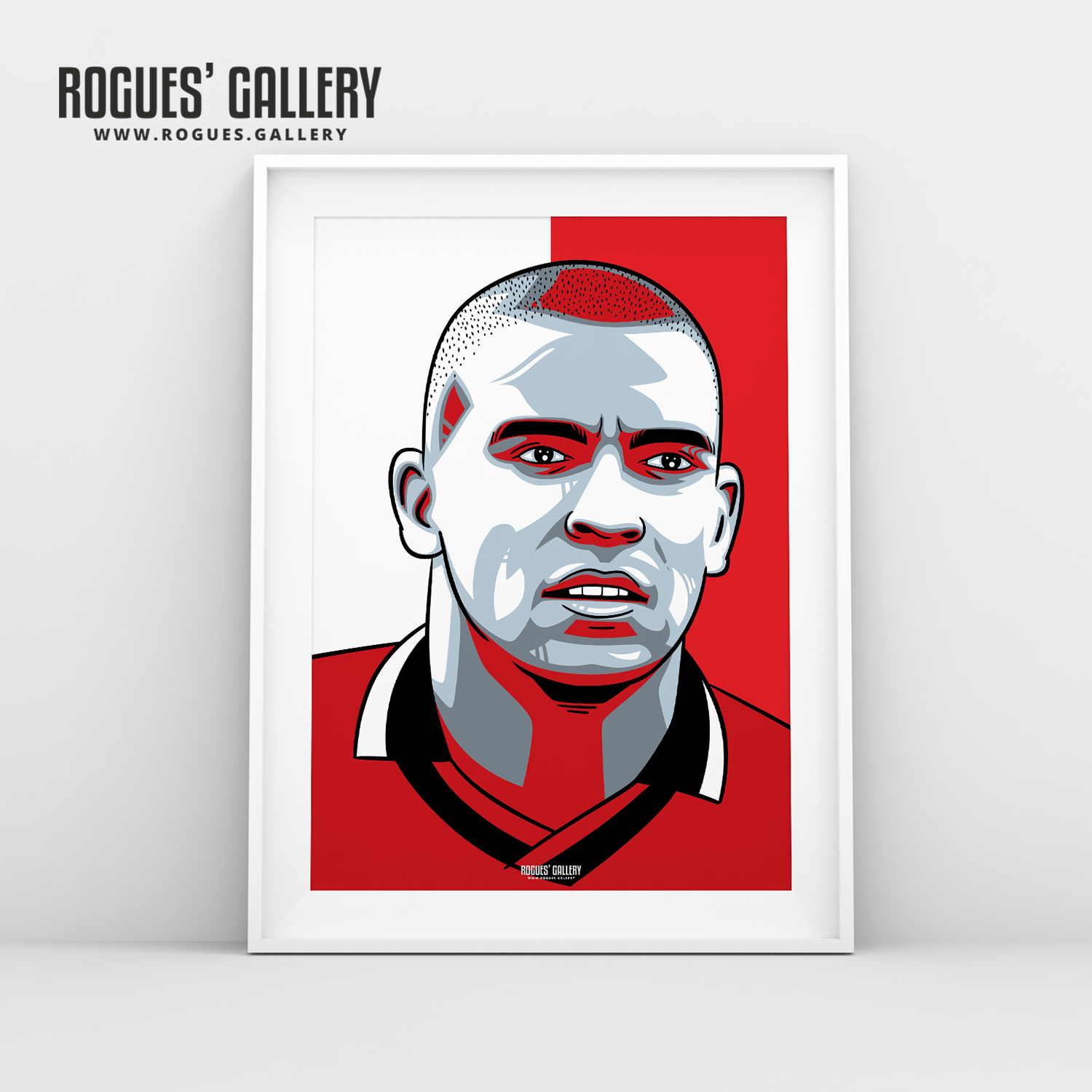 Stan Collymore Nottingham Forest forward A3 print edit design