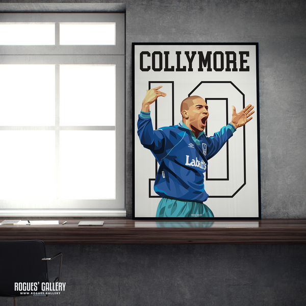 Stan Collymore Nottingham Forest Greatest striker A2 print legend 