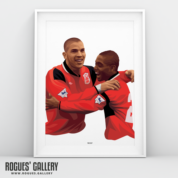 Stan Collymore Bryan Roy Nottingham Forest The City Ground Legends A3 Art Print 