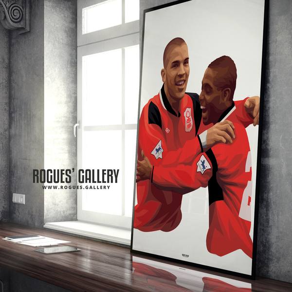 Stan Collymore Bryan Roy Nottingham Forest The City Ground Frank Clark edit