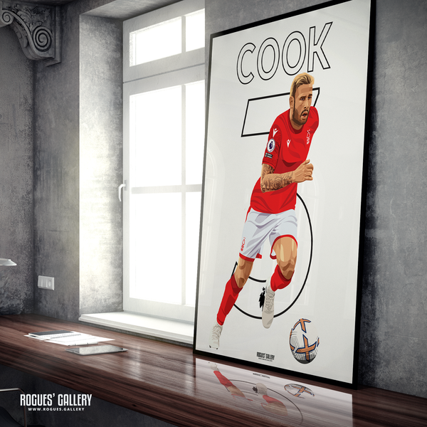 Steve Cook Nottingham Forest defender A1 print