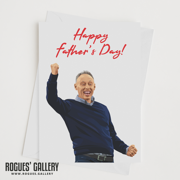Steve Cooper fist pump Father's Day Card Nottingham Forest head coach
