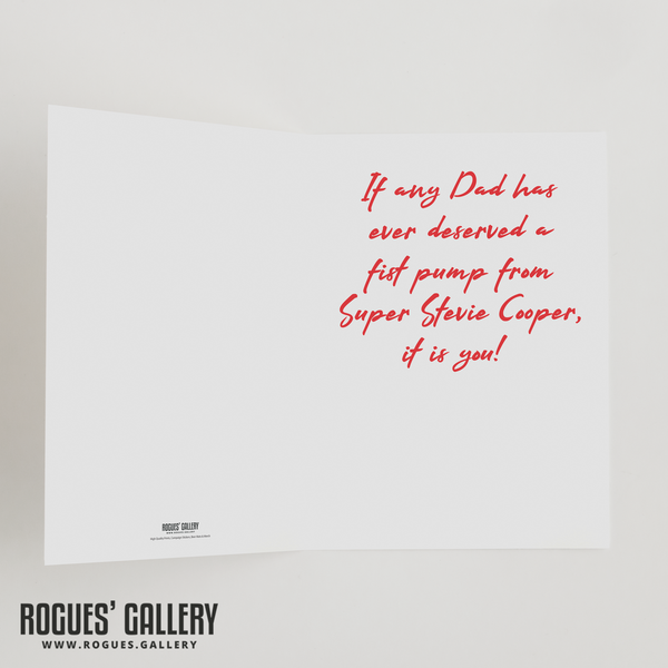 Steve Cooper fist pump Father's Day Card superb Nottingham Forest