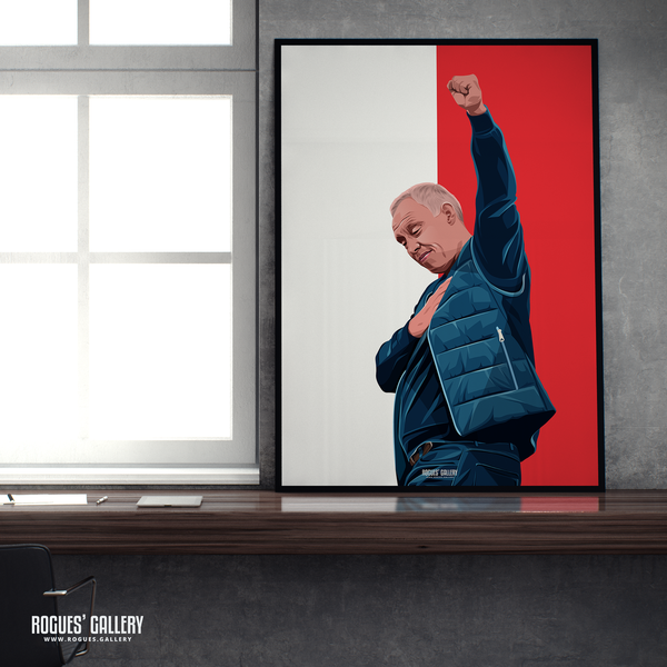 Steve Cooper punch salute Nottingham Forest A2 print
