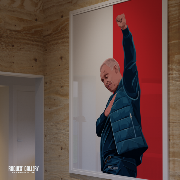 Steve Cooper memorabilia punch salute signed Nottingham Forest poster