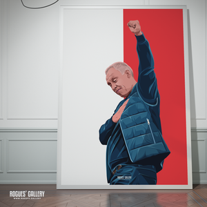 Steve Cooper punch salute Nottingham Forest A0 print