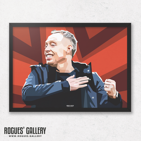 Steve Cooper Nottingham Forest boss art A3 print