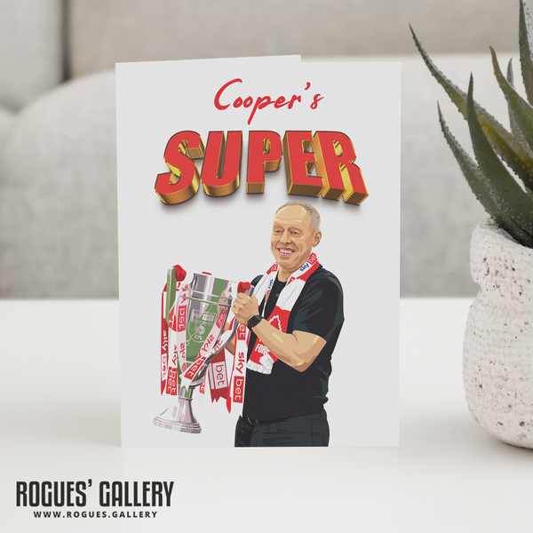 Super Stevie Cooper Greeting Card Birthday Father's Day Thank You City Ground