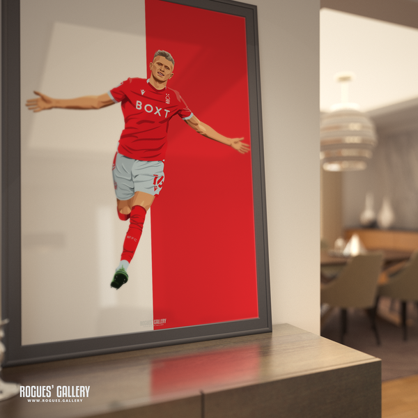 Sam Surridge Nottingham Forest memorabilia  striker poster