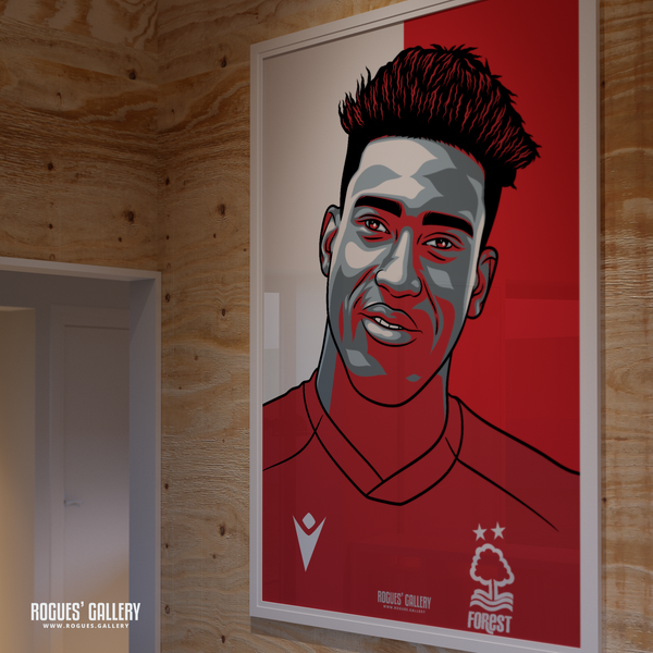 Taiwo Awoniyi NOTTINGHAM FOREST forward GET Behind The Lads poster