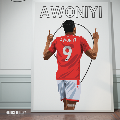 Taiwo Awoniyi Nottingham Forest memorabilia signed poster