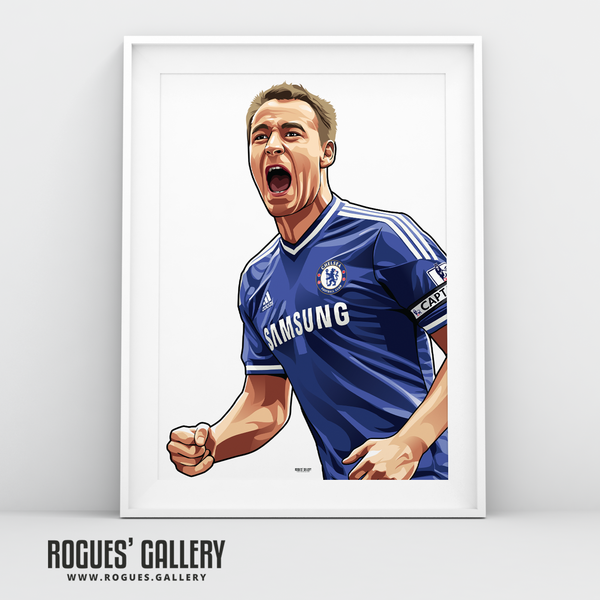John Terry Chelsea CFC Stamford Bridge England defender captain A3 print portrait