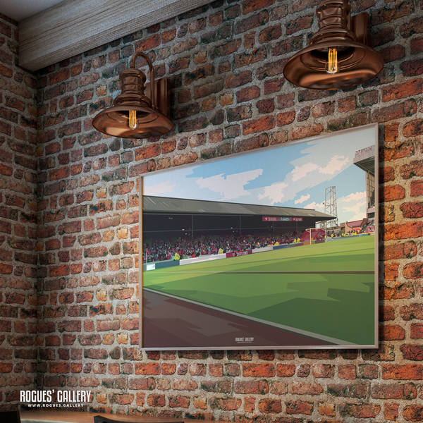 The Old Trent End - The City Ground, home of Nottingham Forest - A0, A1, A2 or A3 Pop Art Prints