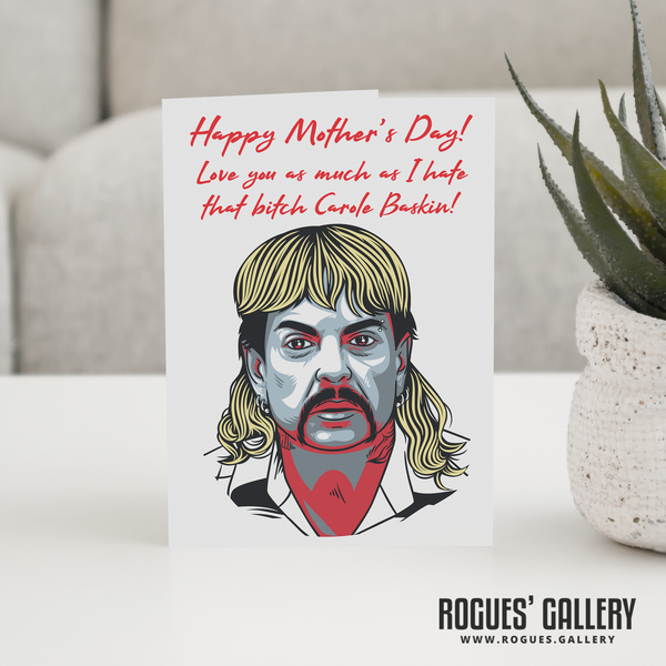 The Tiger King Joe Exotic Zoo Mother's Day card Netflix Documentary lockdown covid