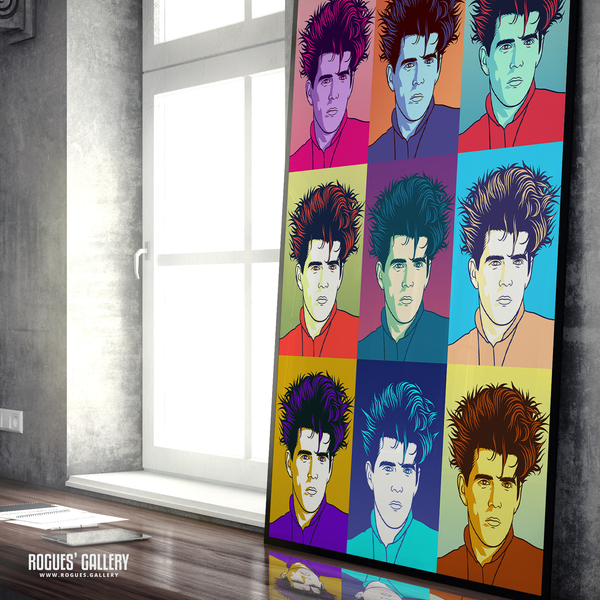 Tom Bailey The Thompson Twins pop art muted A1 print