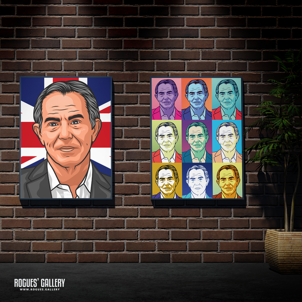 Tony Blair Labour Party former leader PM design prints framed on wall pop art