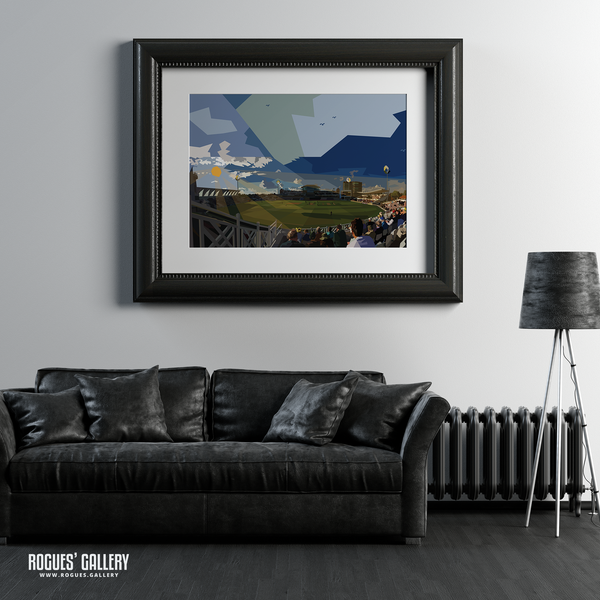 Trent Bridge Cricket Ground Vitality Blast T20 County Cricket modern landscape A1 art print