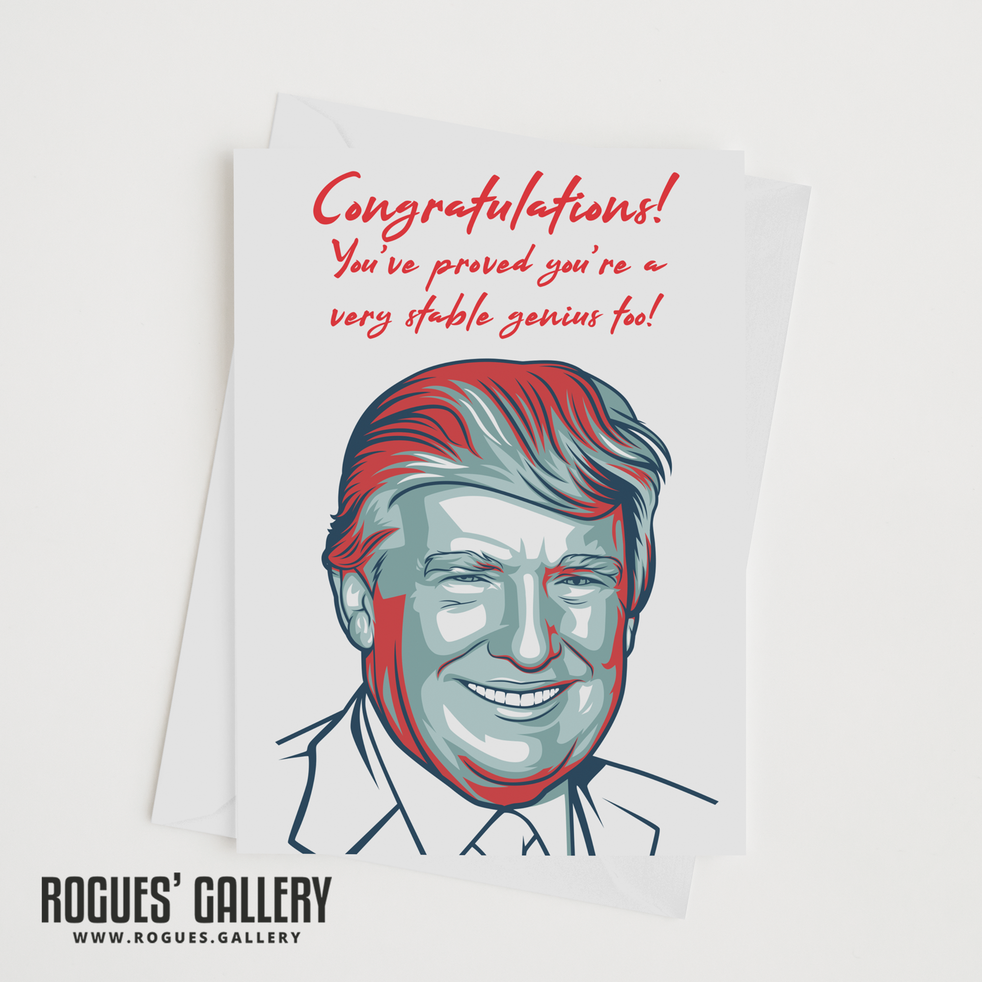 Donald J. Trump POTU Stable Genius Congratulations Card