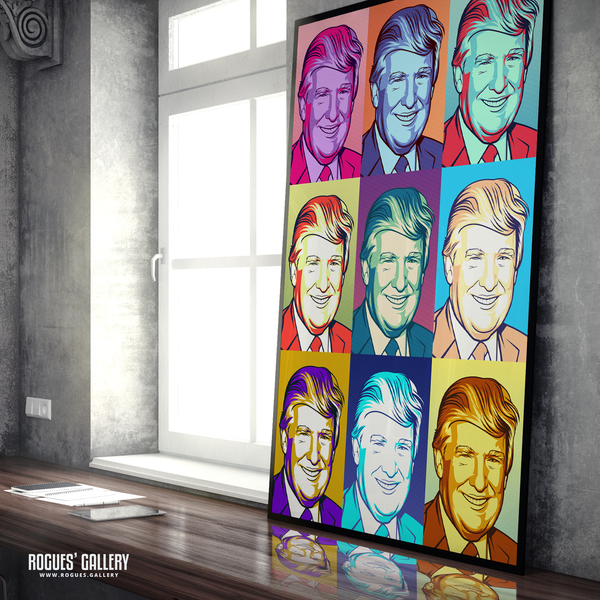 Donald Trump former POTUS American President pop art edit USA Don A1 print ex