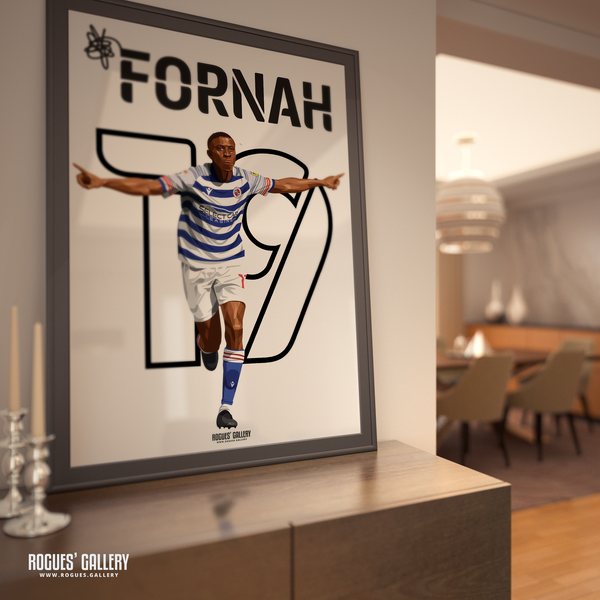 Tyrese Fornah Nottingham Forest memorabilia Reading FC signed poster