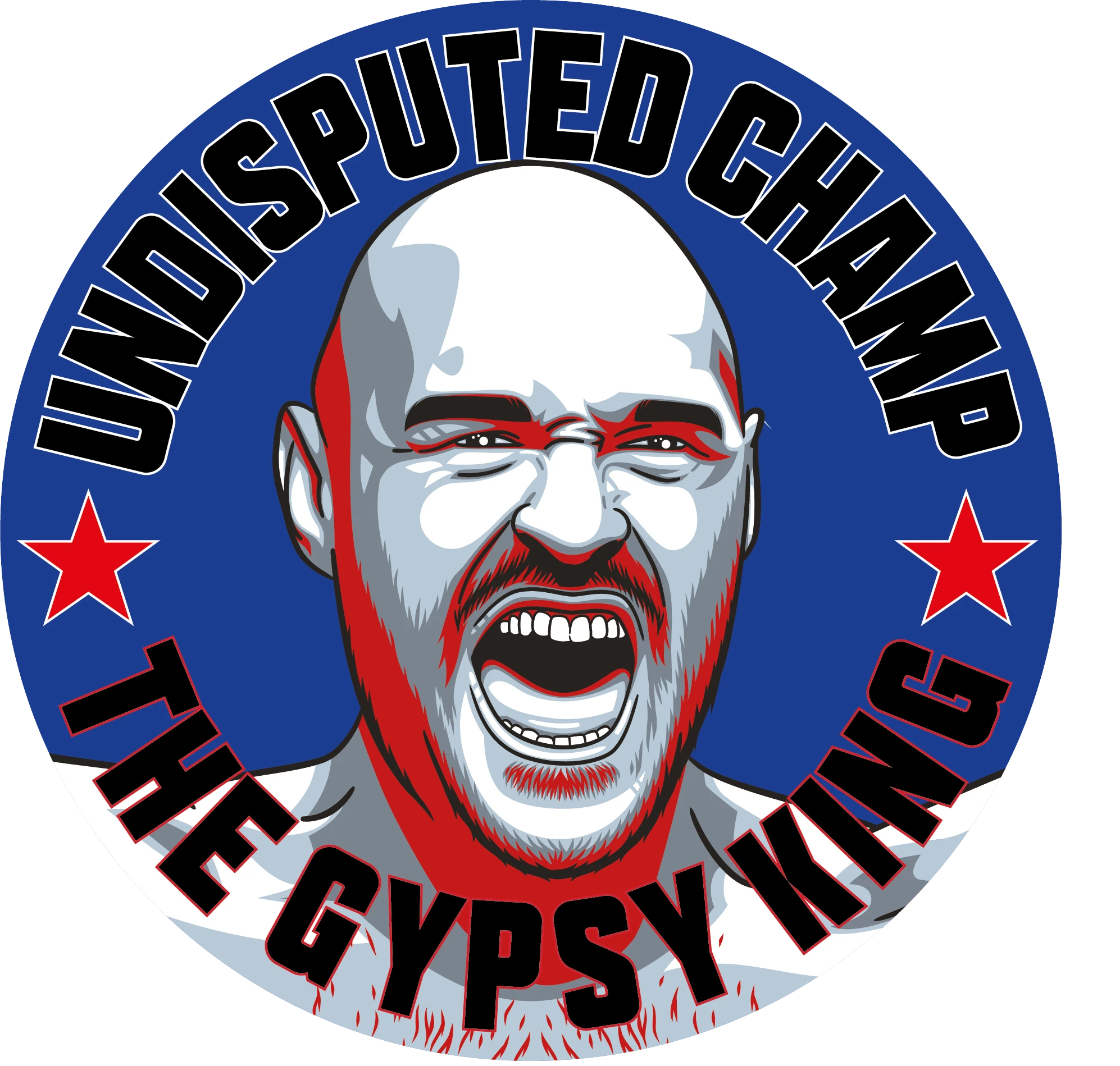 Tyson Fury World Heavyweight Champion campaign stickers Gypsy King #GetBehindTheLads
