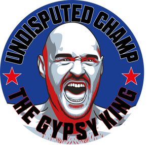 Tyson Fury World Heavyweight Champion campaign stickers Gypsy King #GetBehindTheLads
