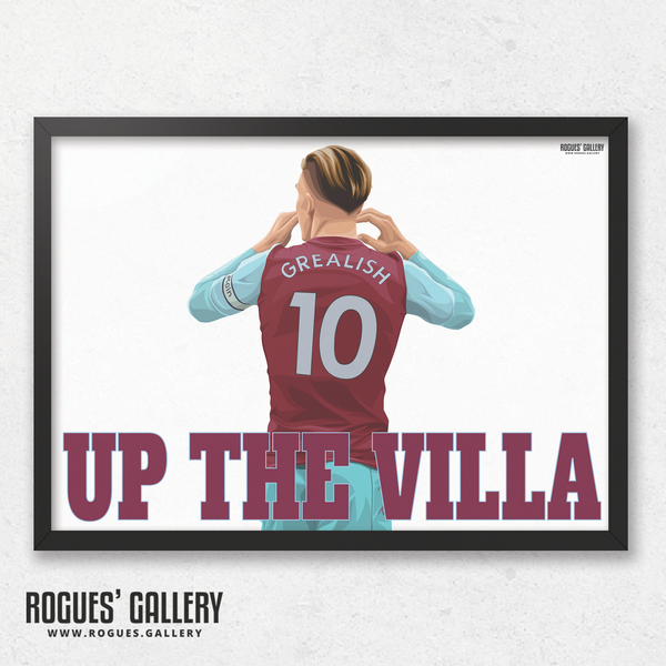 Jack Grealish Aston Villa FC AVFC midfielder Up The Villa UTV Villa Park A3 Print